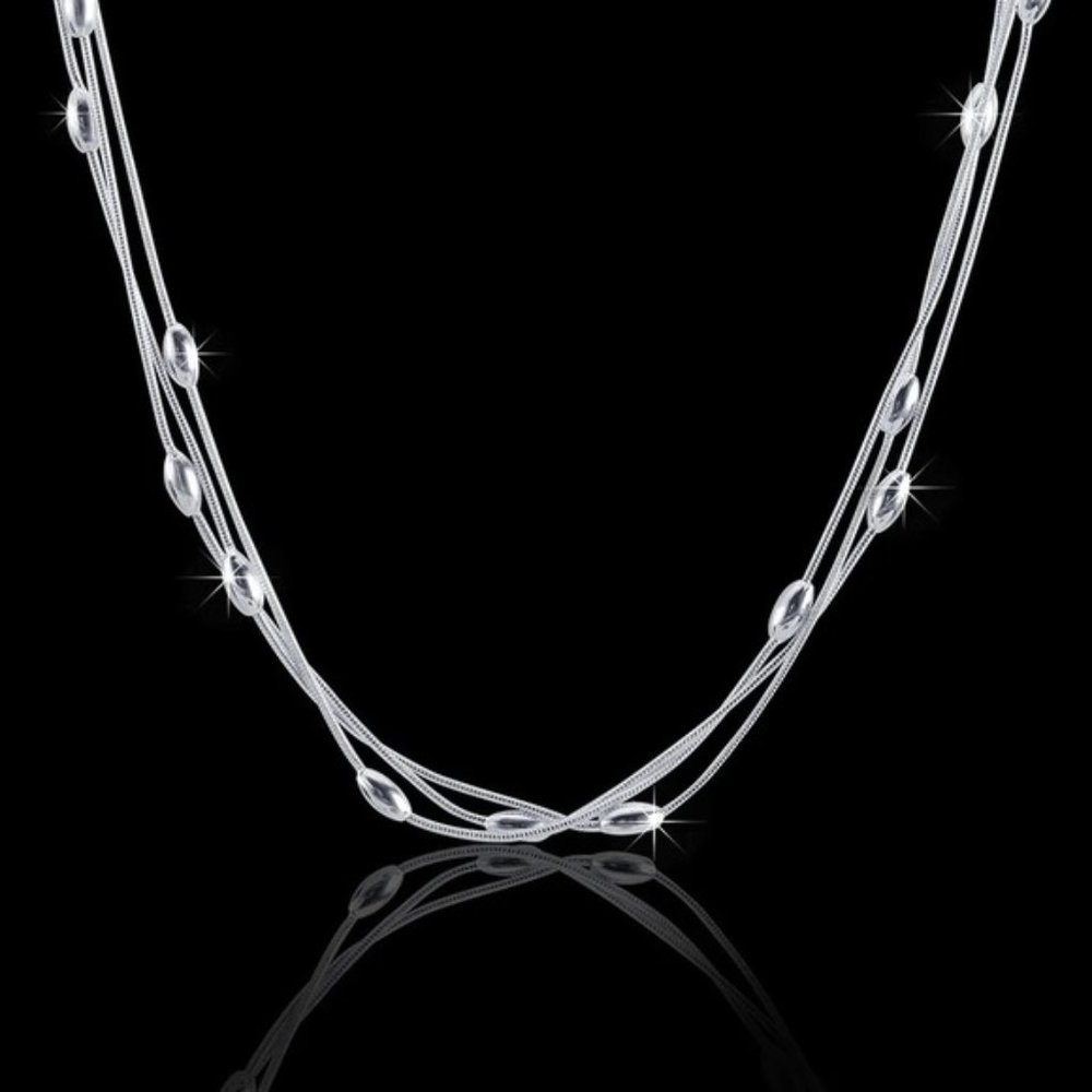 925 sterling silver Charms beads Necklace for women luxury fashion party - Picture 3 of 6
